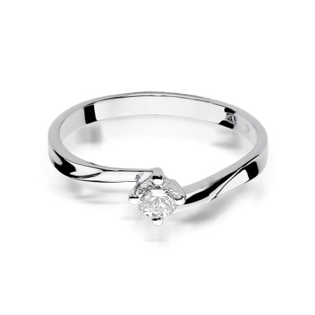 Pierścionek W243 Diament 0,20ct białe złoto