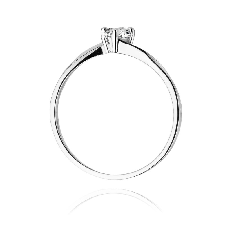 Pierścionek W243 Diament 0,20ct białe złoto