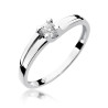 Pierścionek W246 Diament 0,12ct białe złoto