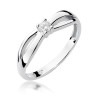 Pierścionek W248 Diament 0,10ct białe złoto