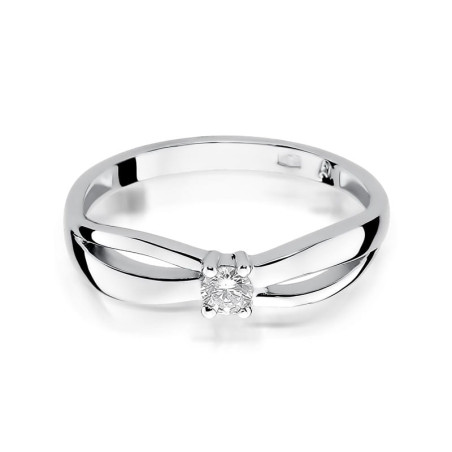 Pierścionek W248 Diament 0,10ct białe złoto