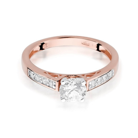 Pierścionek W198 Diament 0,30ct różowe złoto