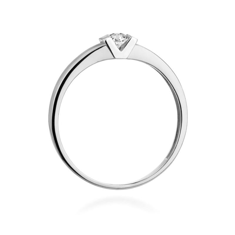 Pierścionek W249 Diament 0,10ct białe złoto