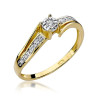 Pierścionek W269 Diament 0,05ct żółte złoto