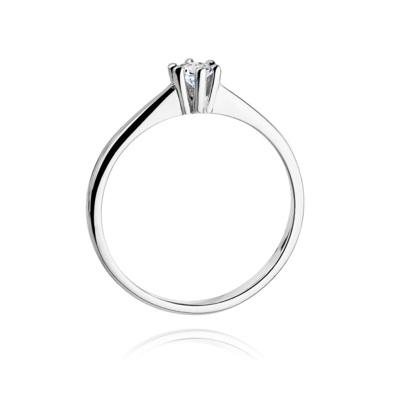 Pierścionek W256 Diament 0,15ct białe złoto