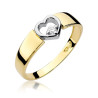 Pierścionek W276 Diament 0,04ct żółte złoto