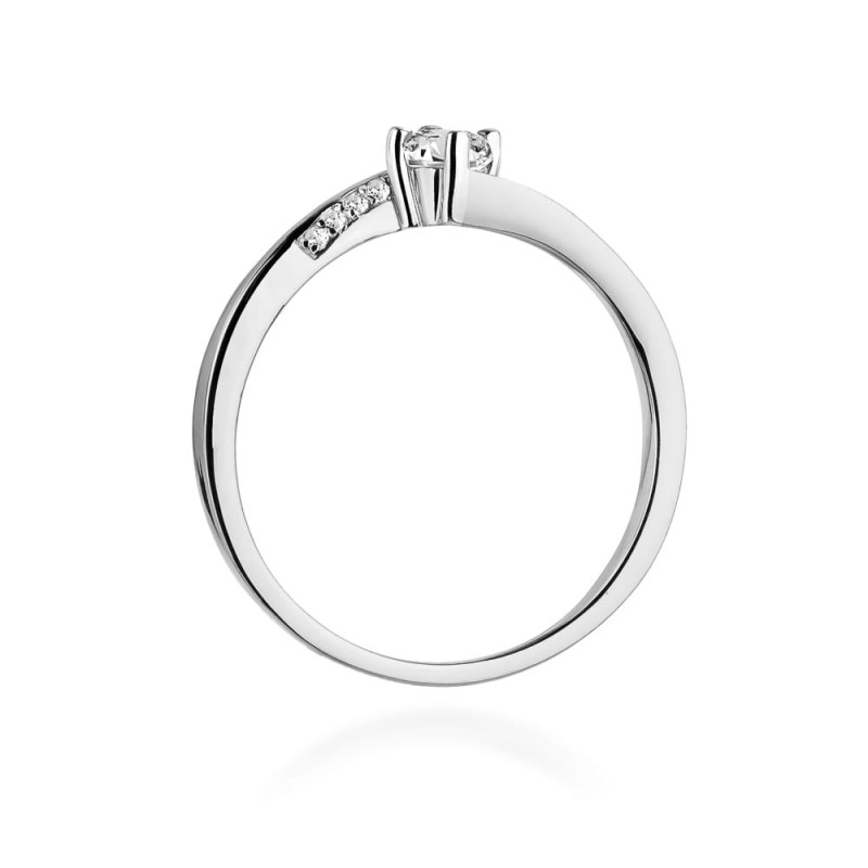 Pierścionek W262 Diament 0,15ct białe złoto