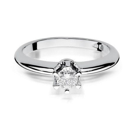 Pierścionek W267 Diament 0,30ct białe złoto