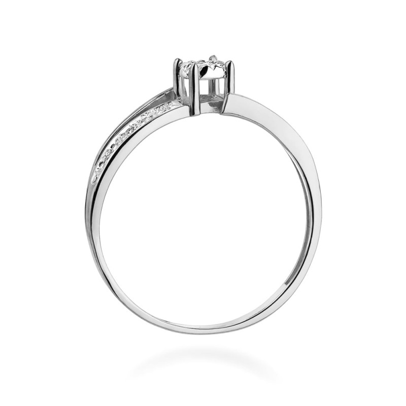 Pierścionek W269 Diament 0,05ct białe złoto