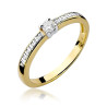 Pierścionek W288 Diament 0,08ct żółte złoto