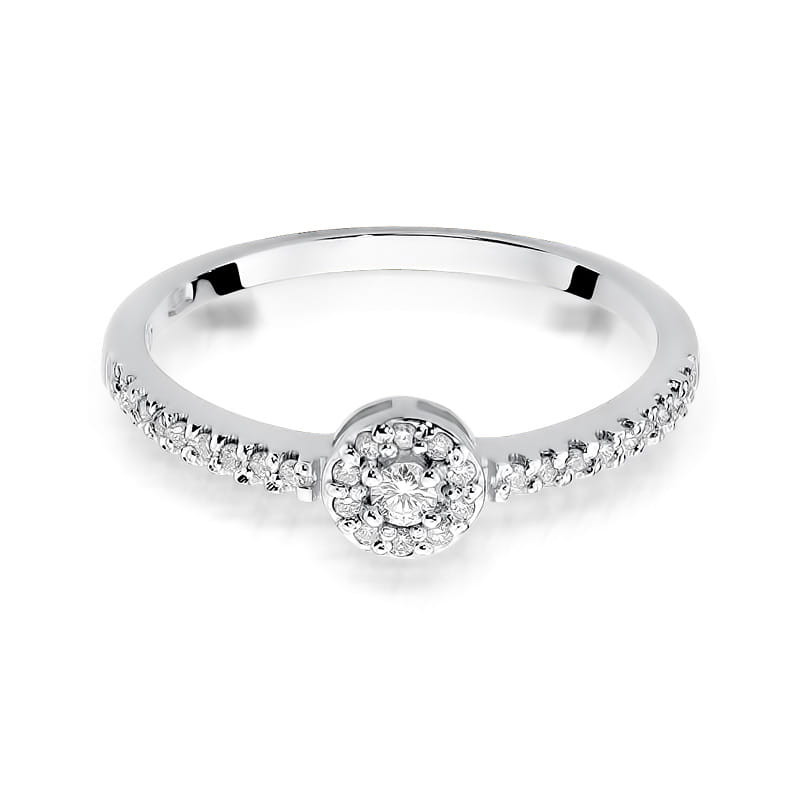 Pierścionek W273 Diament 0,05ct białe złoto