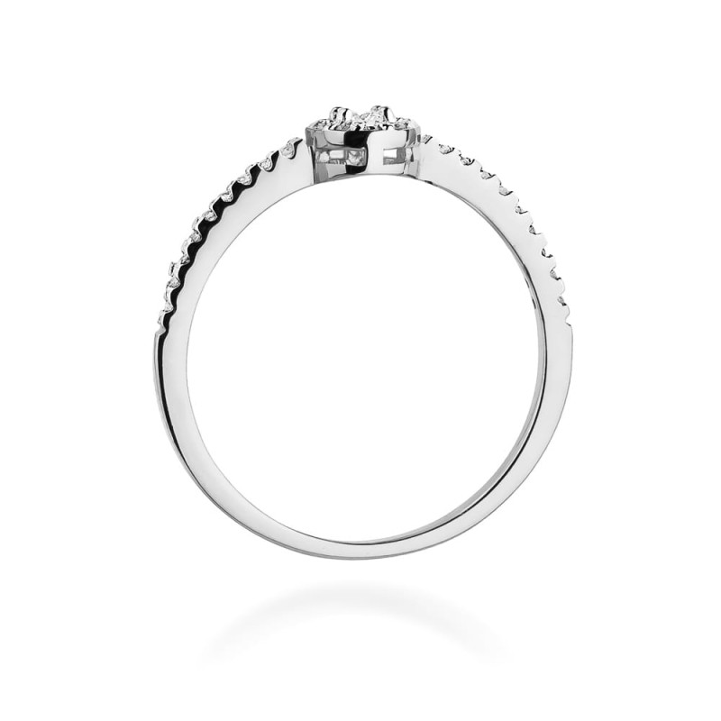 Pierścionek W273 Diament 0,05ct białe złoto