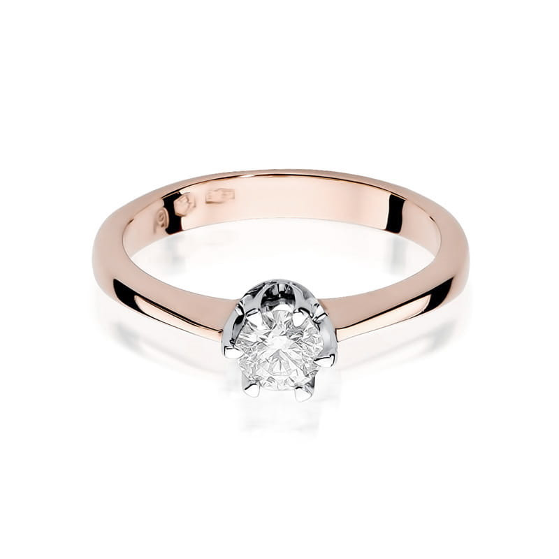 Pierścionek W220B Diament 0,30ct różowe złoto