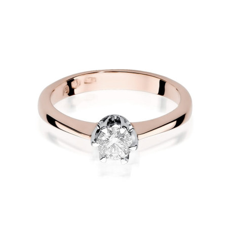 Pierścionek W220B Diament 0,30ct różowe złoto