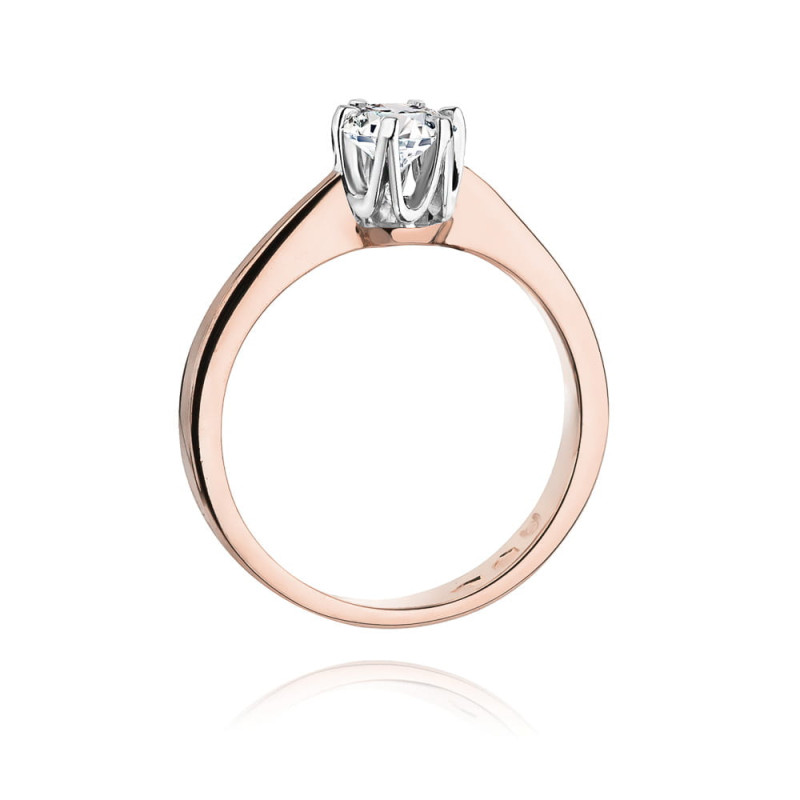 Pierścionek W220B Diament 0,30ct różowe złoto