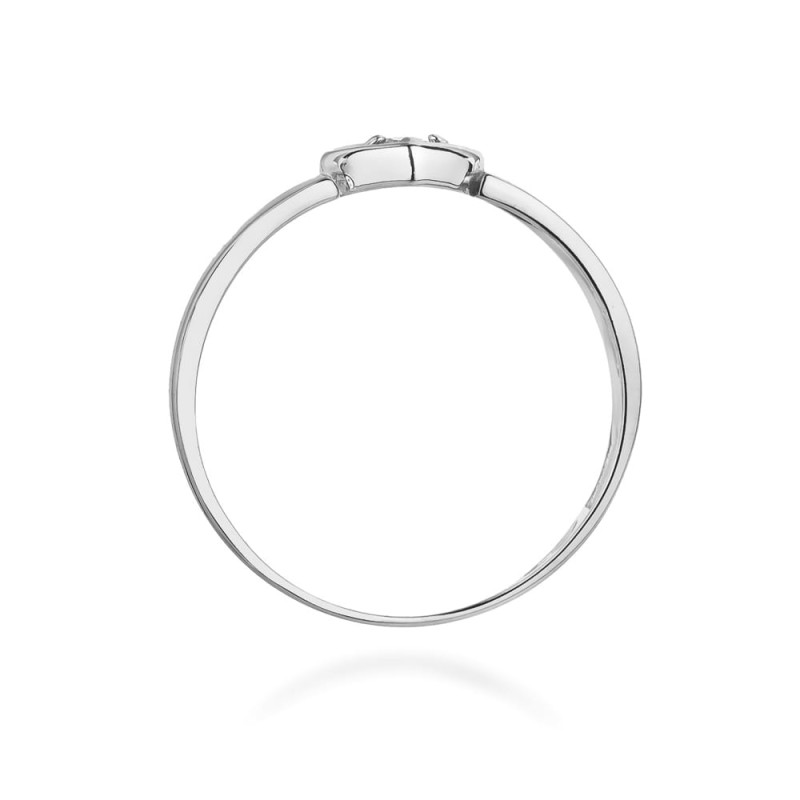 Pierścionek W276 Diament 0,04ct białe złoto