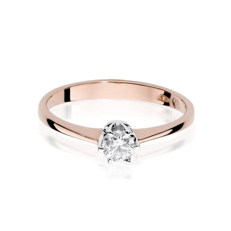 Pierścionek W220 Diament 0,20ct różowe złoto