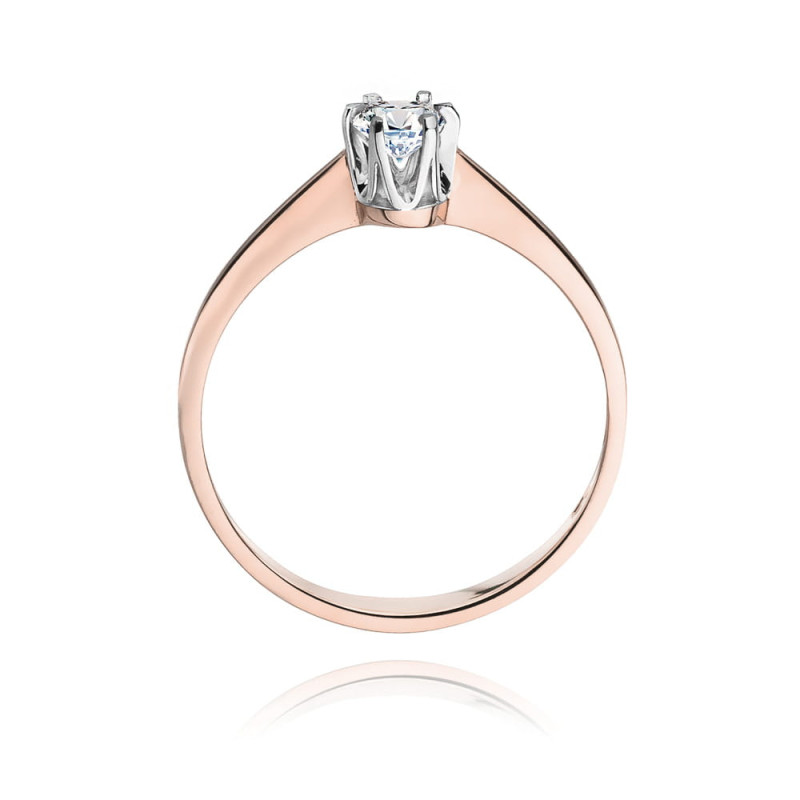 Pierścionek W220 Diament 0,20ct różowe złoto