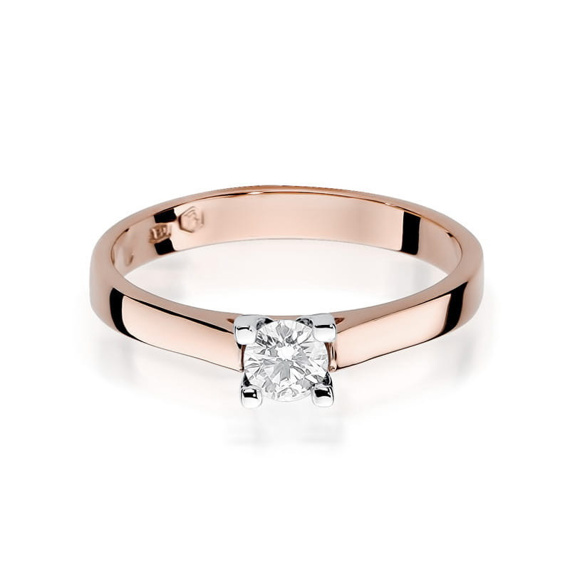 Pierścionek W221B Diament 0,25ct różowe złoto