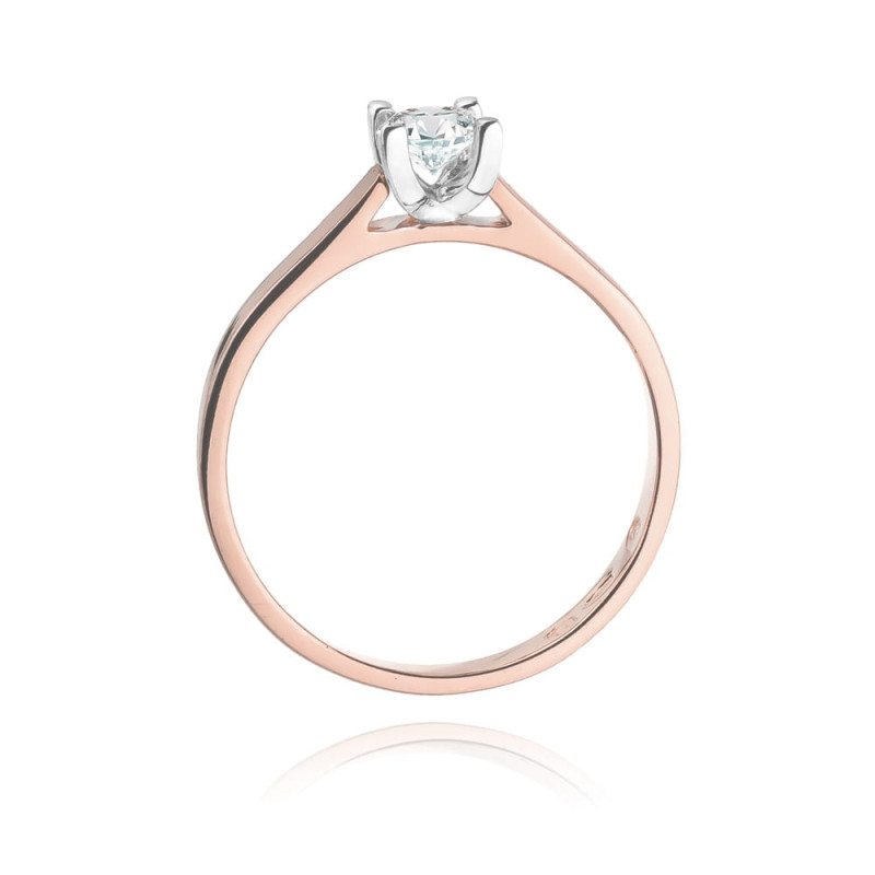 Pierścionek W221B Diament 0,25ct różowe złoto