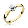 Pierścionek W294 Diament 0,10ct żółte złoto