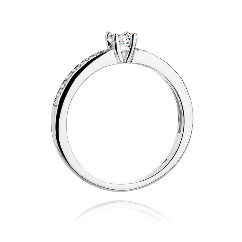Pierścionek W288 Diament 0,20ct białe złoto