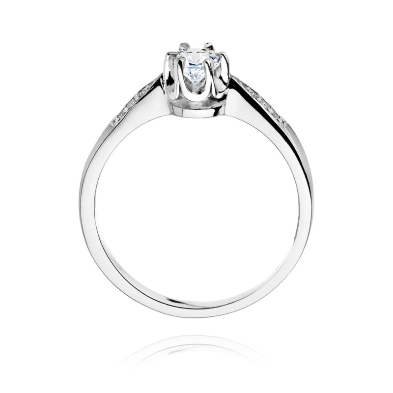 Pierścionek W291 Diament 0,20ct białe złoto