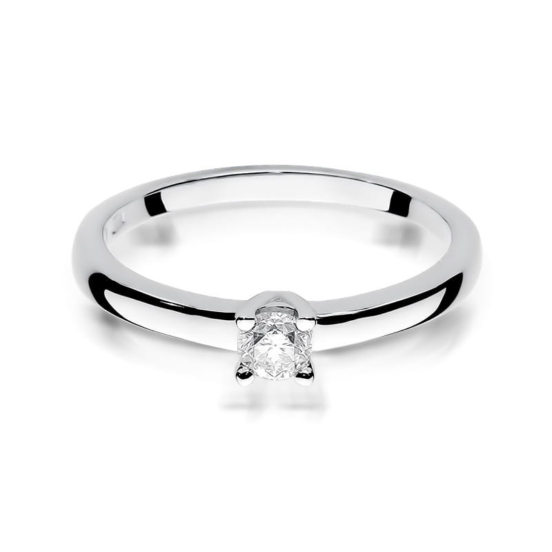 Pierścionek W292 Diament 0,20ct białe złoto