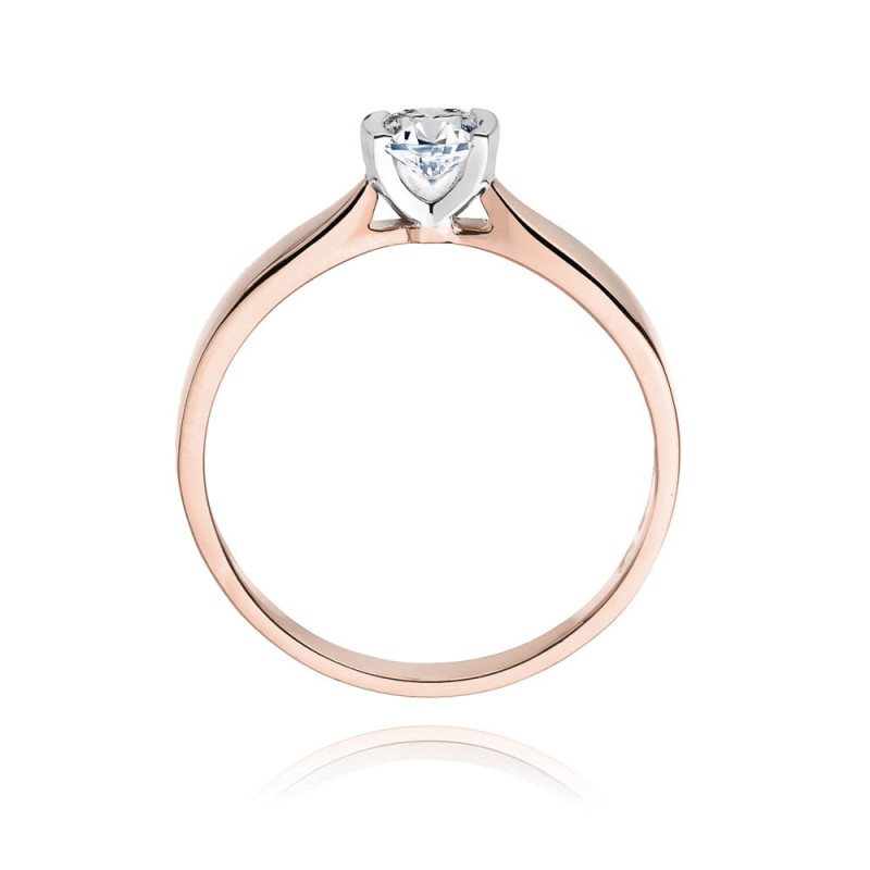 Pierścionek W223B Diament 0,25ct różowe złoto