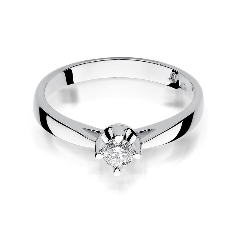 Pierścionek W293 Diament 0,20ct białe złoto