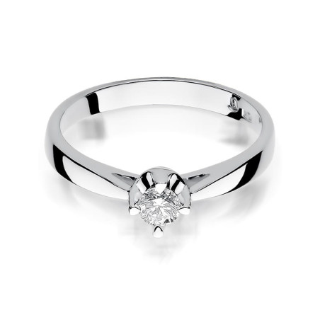 Pierścionek W293 Diament 0,20ct białe złoto