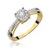 Pierścionek W302 Diament 0,08ct żółte złoto