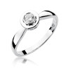 Pierścionek W294 Diament 0,15ct białe złoto