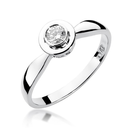 Pierścionek W294 Diament 0,20ct białe złoto