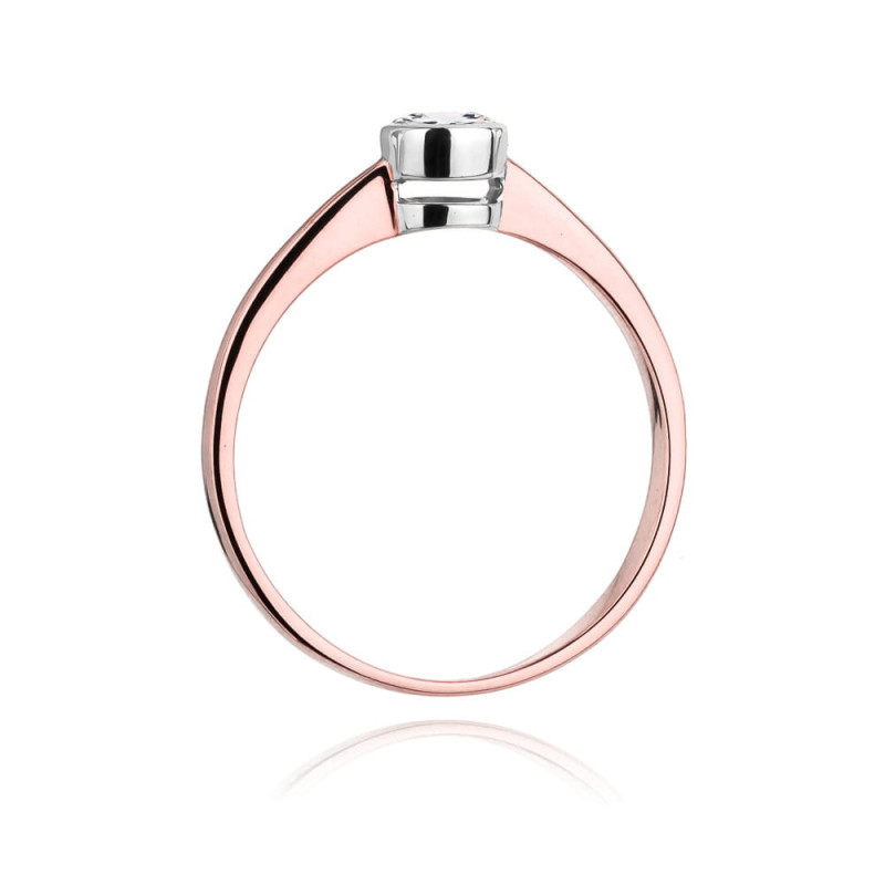 Pierścionek W224B Diament 0,25ct różowe złoto