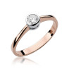 Pierścionek W224B Diament 0,30ct różowe złoto