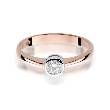 Pierścionek W224B Diament 0,30ct różowe złoto