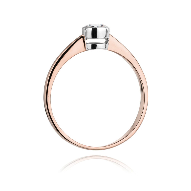 Pierścionek W224B Diament 0,30ct różowe złoto