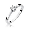 Pierścionek W295 Diament 0,12ct białe złoto