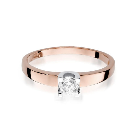 Pierścionek W225B Diament 0,25ct różowe złoto