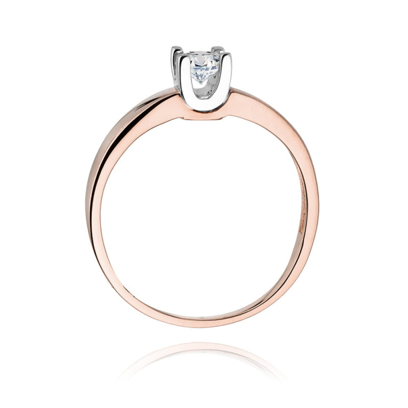 Pierścionek W225B Diament 0,25ct różowe złoto