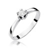Pierścionek W299 Diament 0,12ct białe złoto