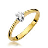 Pierścionek W319 Diament 0,10ct żółte złoto