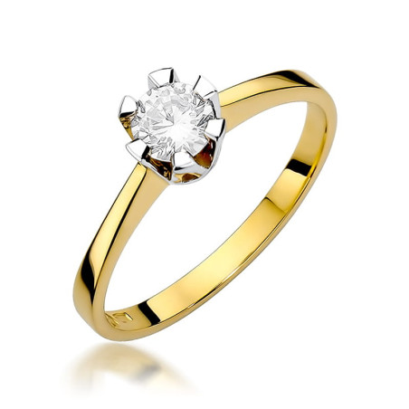 Pierścionek W319 Diament 0,50ct żółte złoto