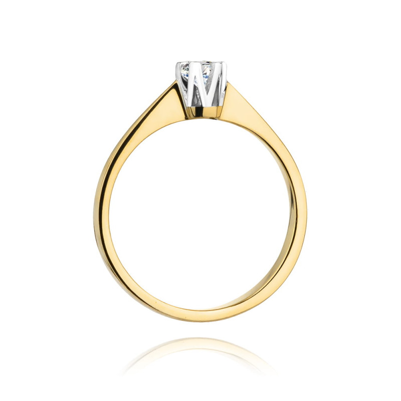 Pierścionek W319 Diament 0,50ct żółte złoto