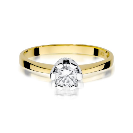 Pierścionek W319 Diament 0,70ct żółte złoto
