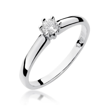 Pierścionek W317 Diament 0,20ct białe złoto