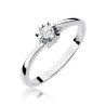 Pierścionek W318 Diament 0,10ct białe złoto