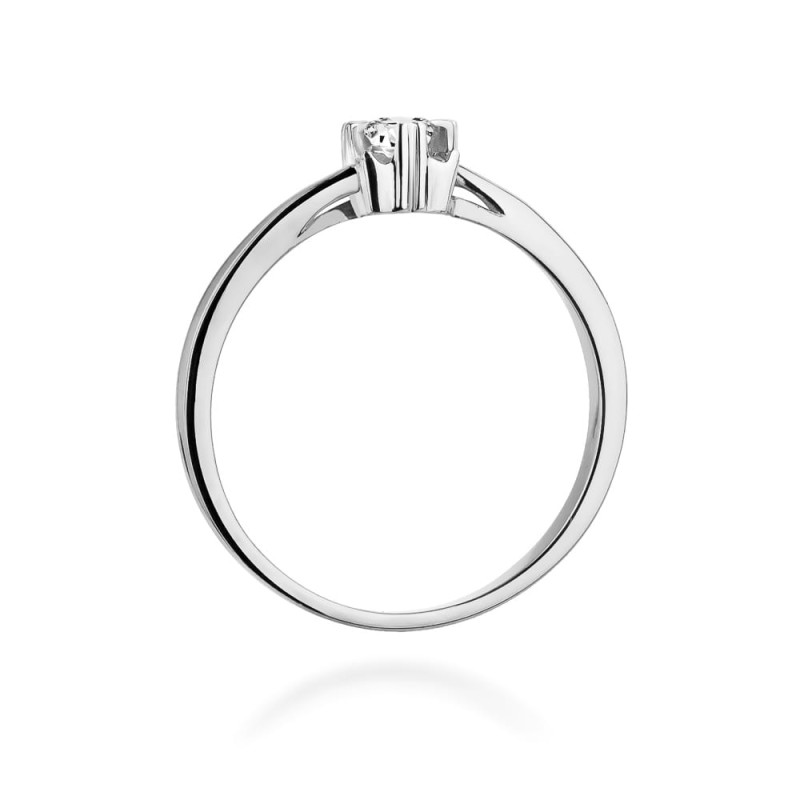Pierścionek W318 Diament 0,10ct białe złoto