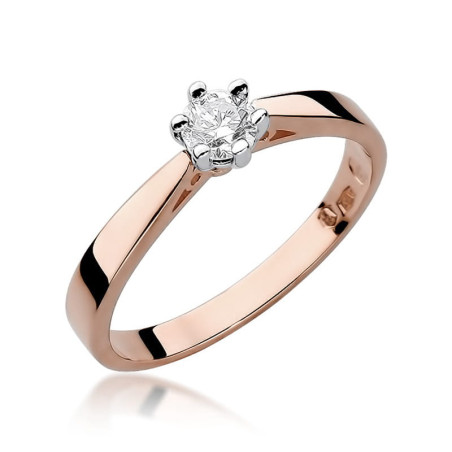 Pierścionek W229B Diament 0,30ct różowe złoto